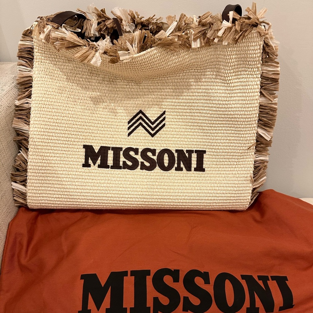 Missoni straw beach bag
